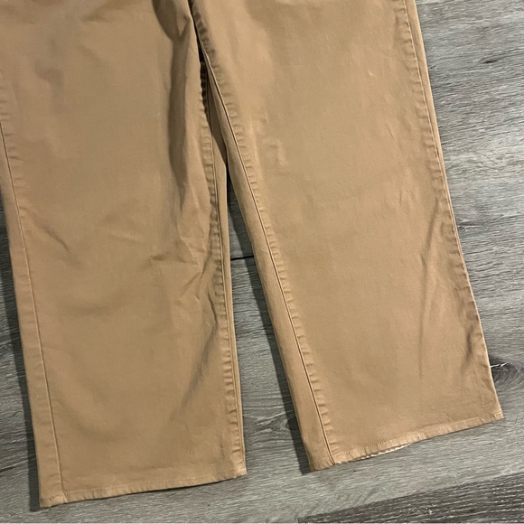 Aritzia Sunday Best Genevieve Wide Leg Cropped Pants Brown Size 10 Utility - Picture 6 of 15